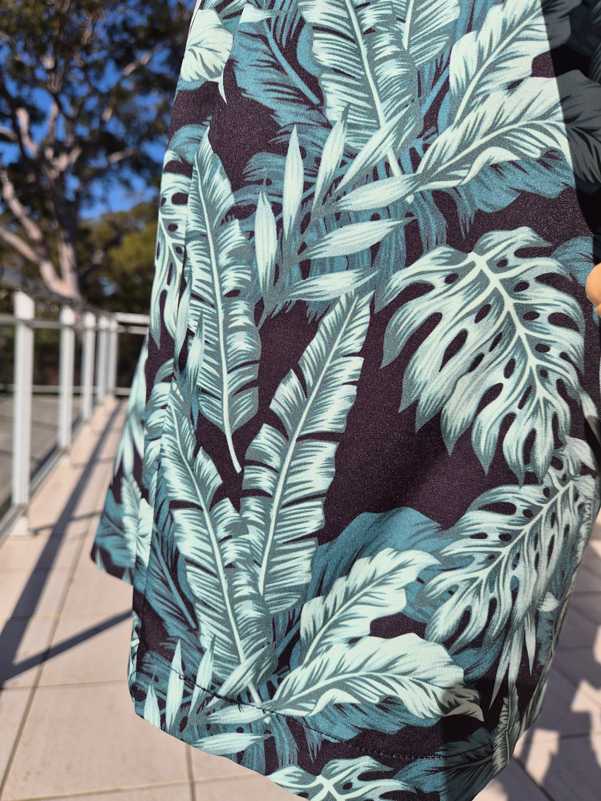 Tropical Botanical Print one-shoulder- Size 10