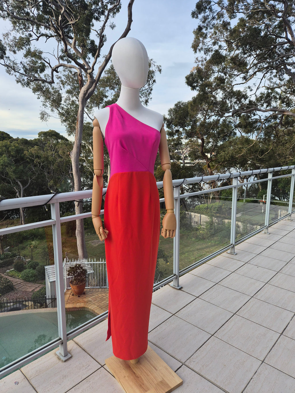 Xioman One Shoulder Midi Dress