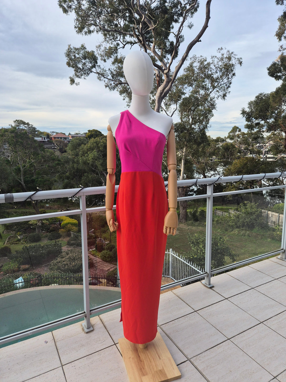 Xioman One Shoulder Midi Dress