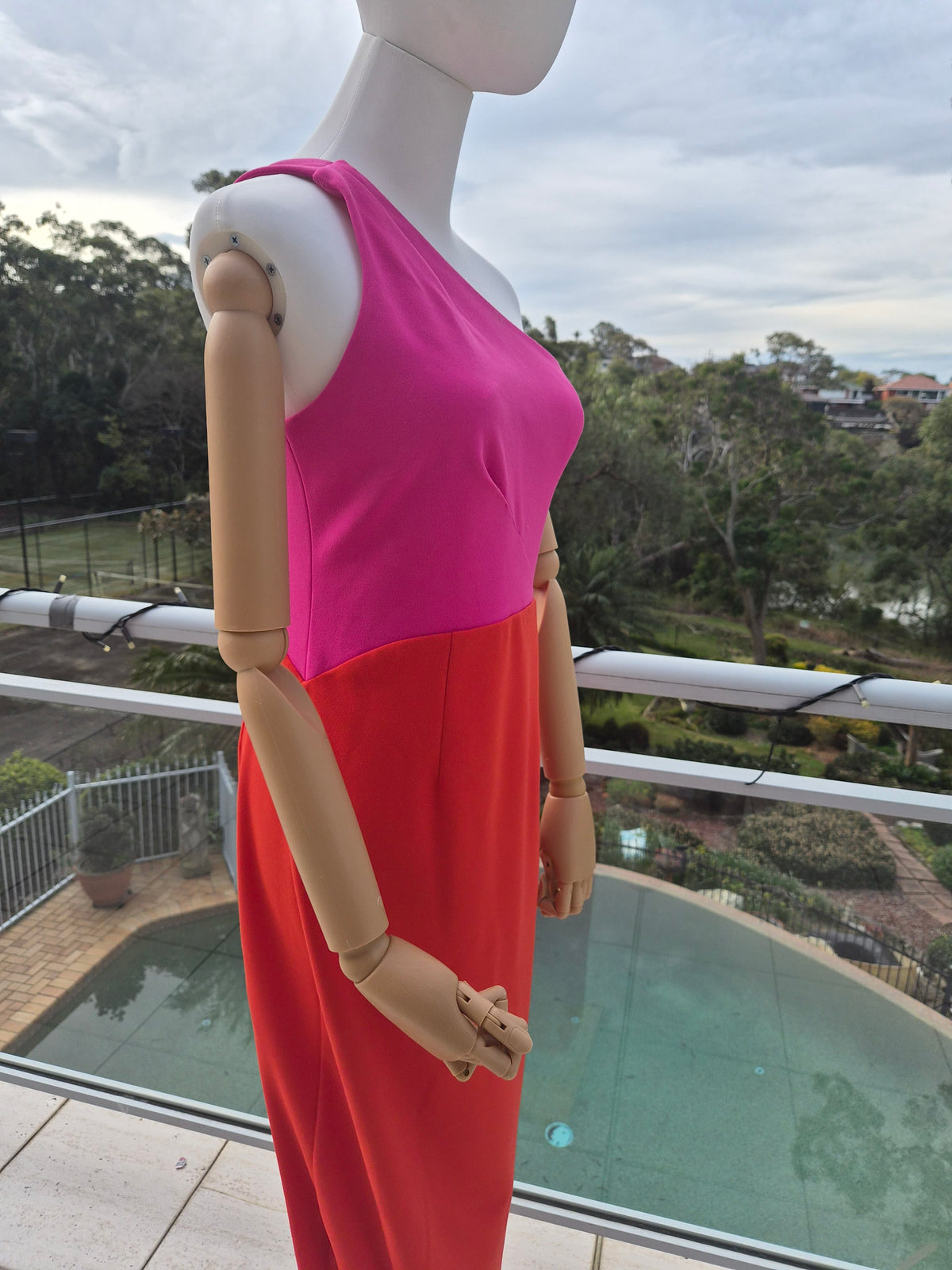 Xioman One Shoulder Midi Dress