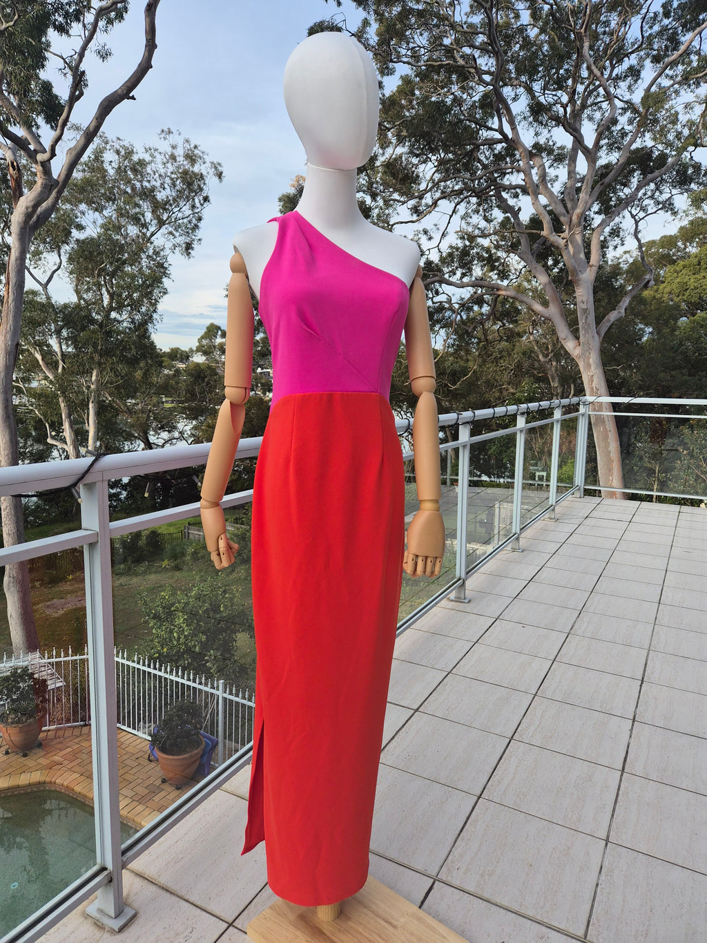 Xioman One Shoulder Midi Dress