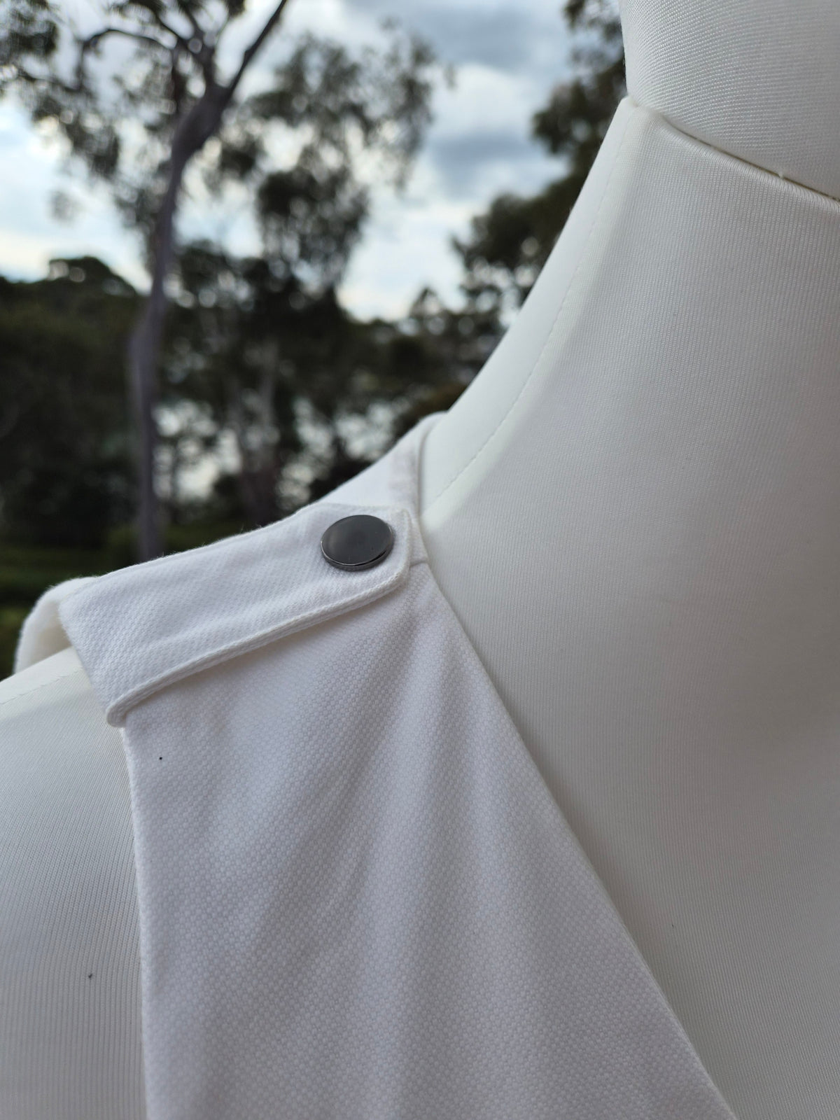 Cue White button Utility Dress - Size 8