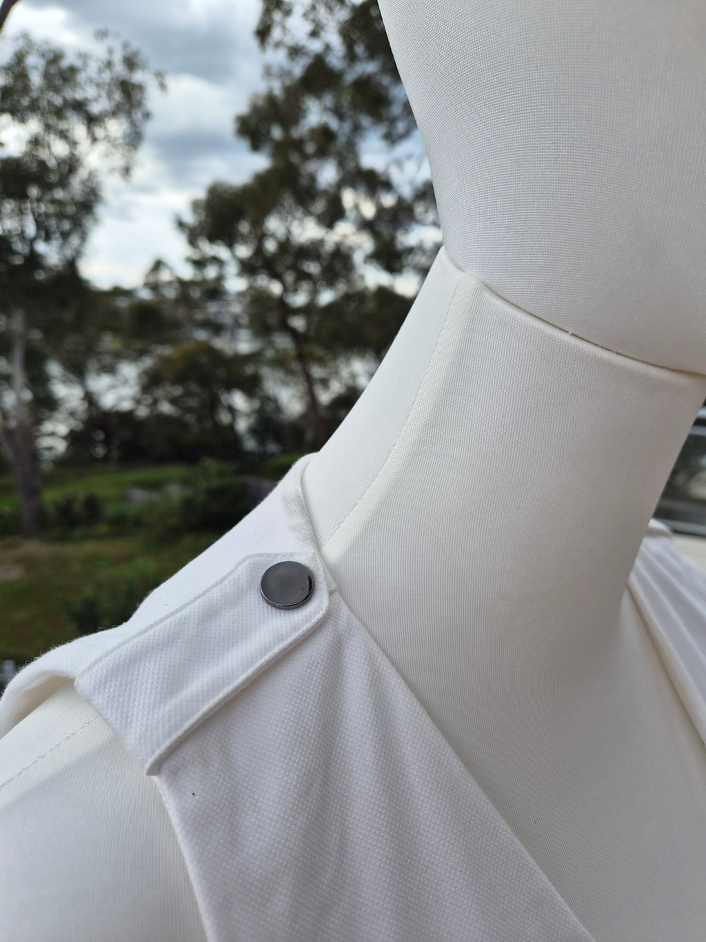 Cue White button Utility Dress - Size 8