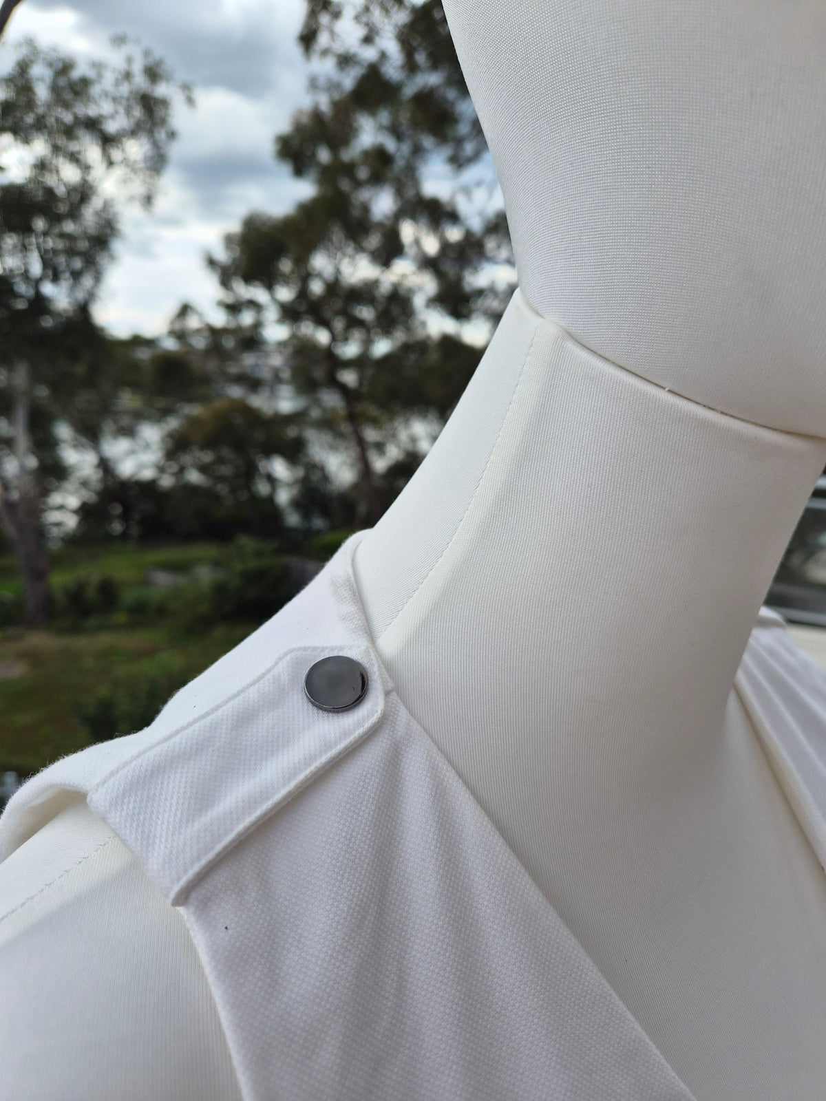 Cue White button Utility Dress - Size 8