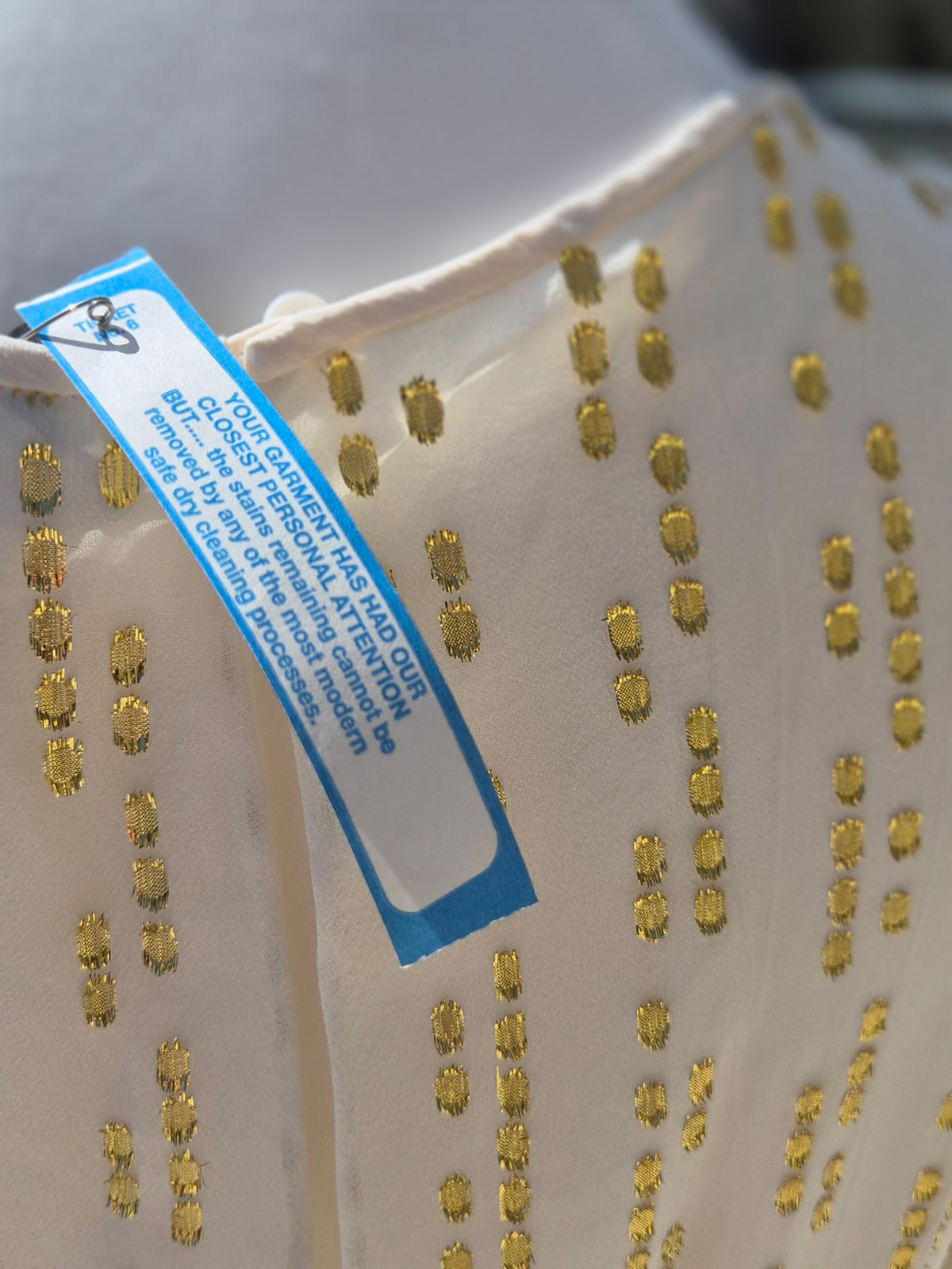 Silk Gold accents Dress - Size 10 Retail $800.00
