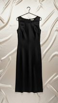 SOLD – Black Silk Sheath Dress