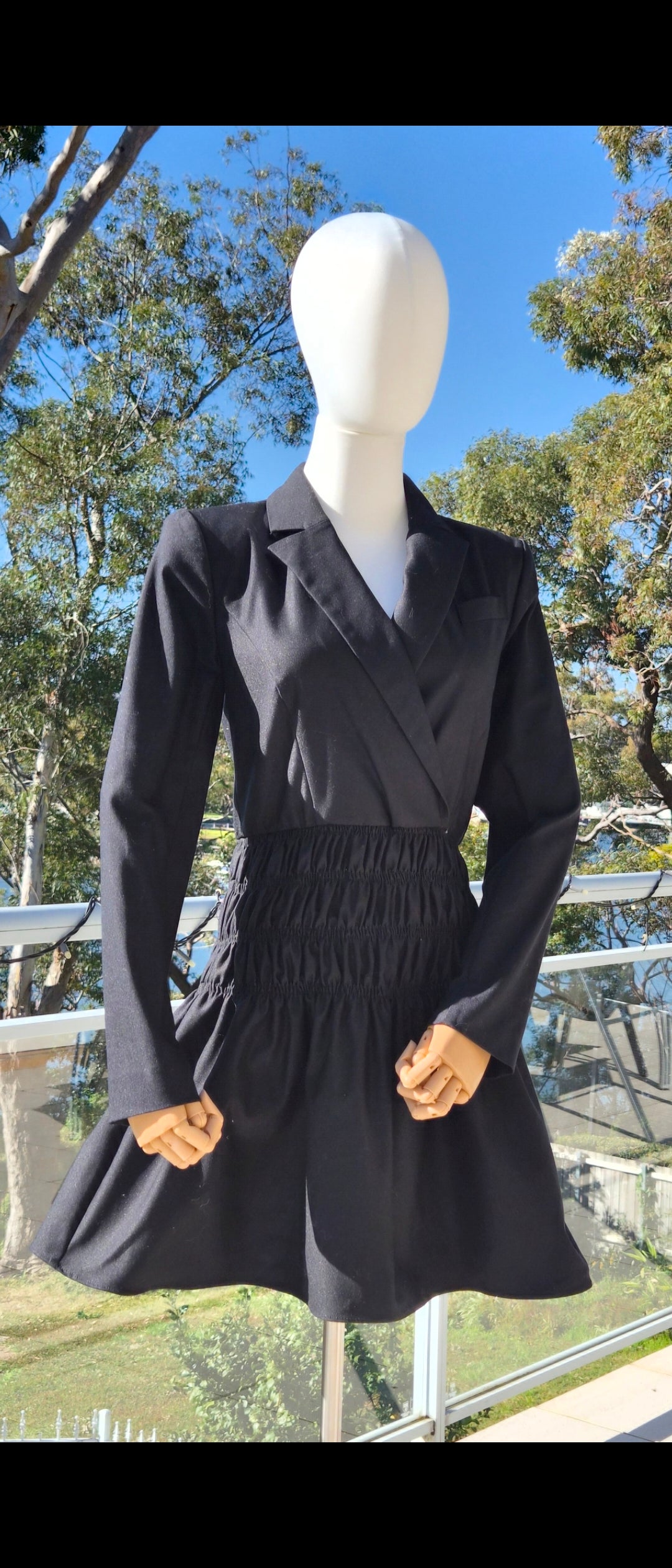 Cue Shirred Blazer Dress - Size 8 - New