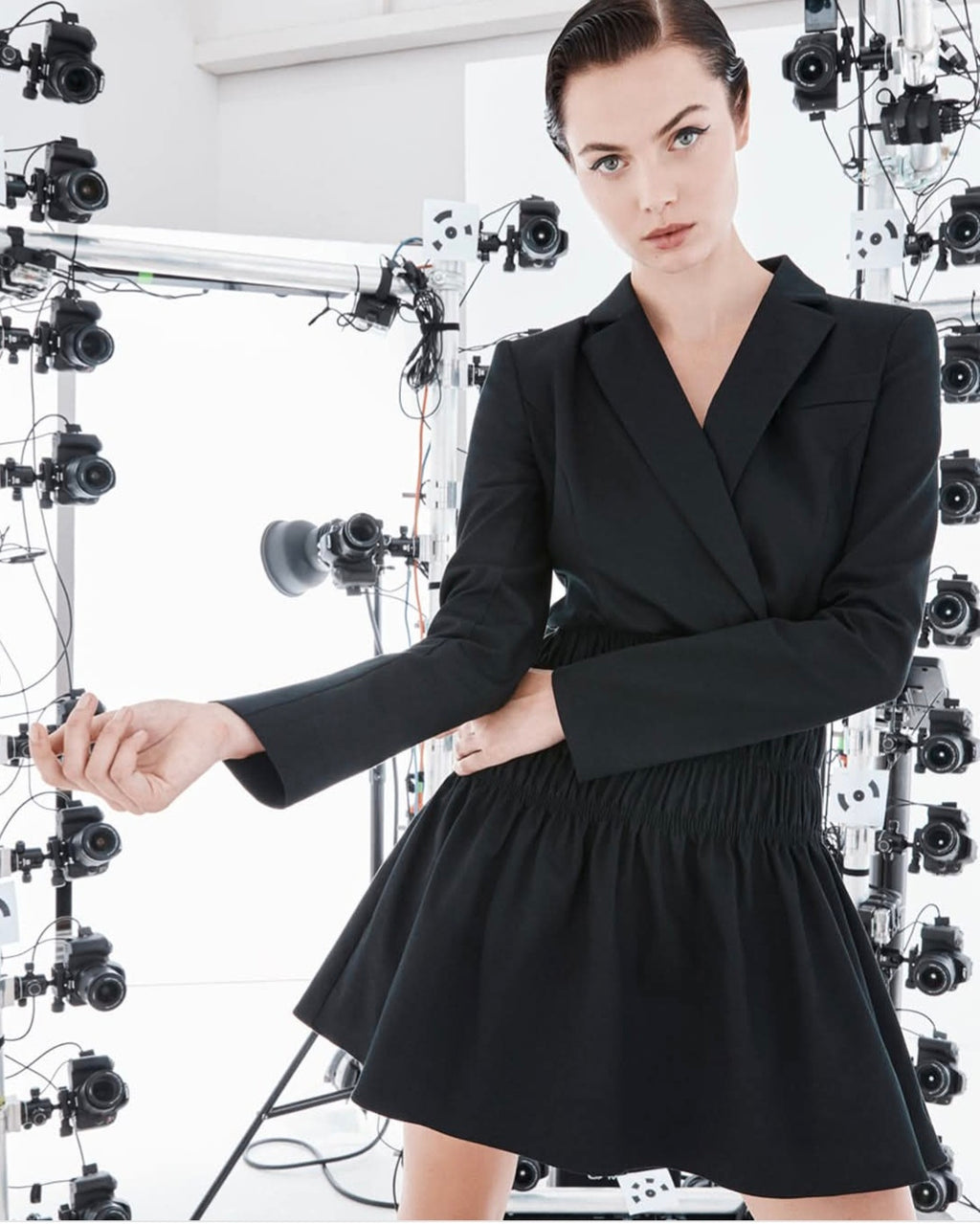 Cue Shirred Blazer Dress - Size 8 - New