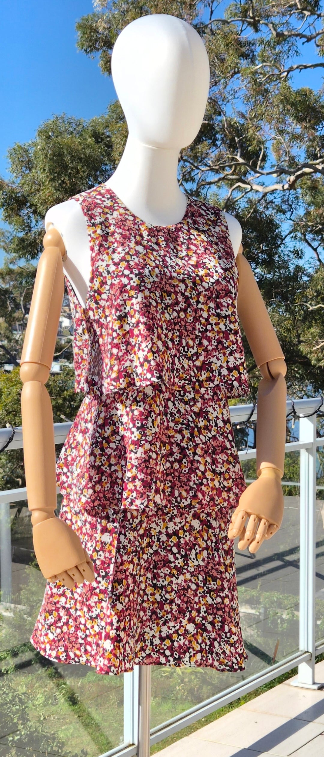 Cue tiered mini dress - Size 8