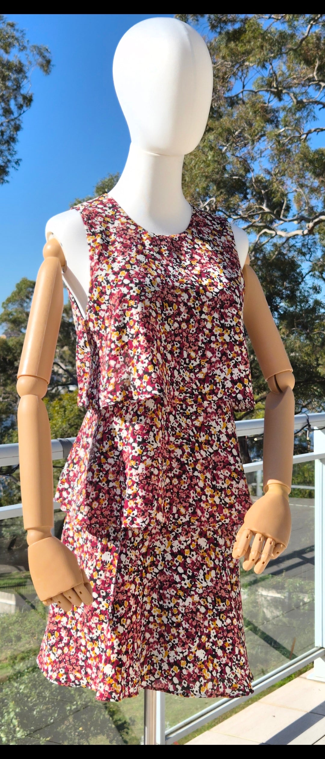 Cue tiered mini dress - Size 8
