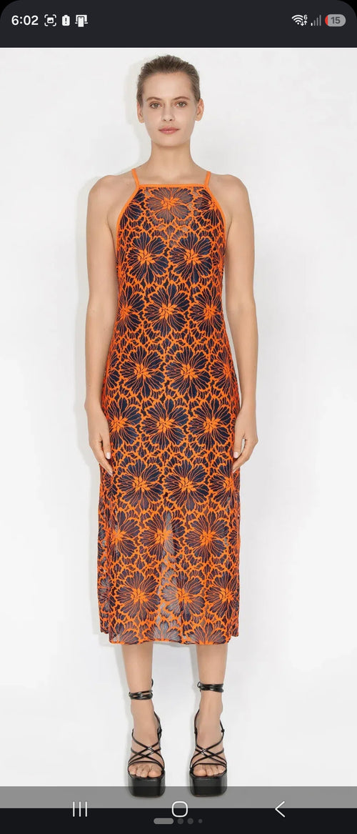 Cue Contract Floral Midi Dress - Size 10