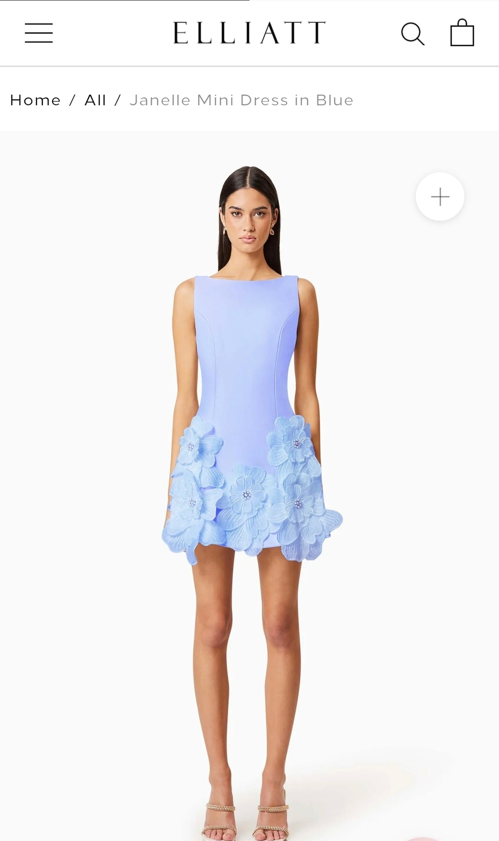 Elliatt Janelle Mini Dress in Blue - Size S
