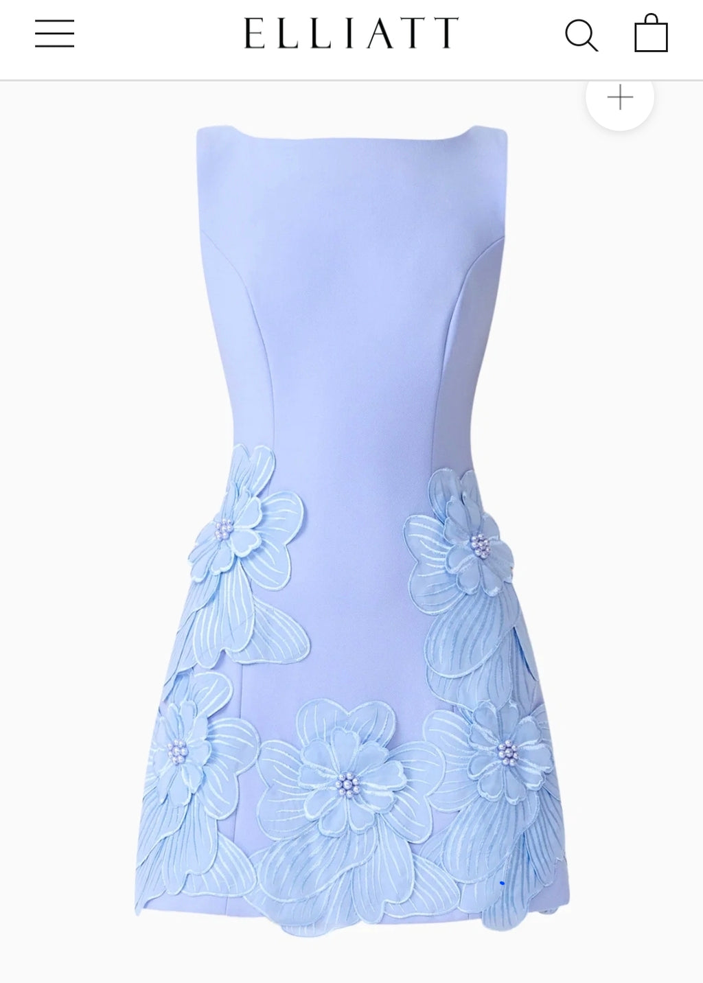 Elliatt Janelle Mini Dress in Blue - Size S