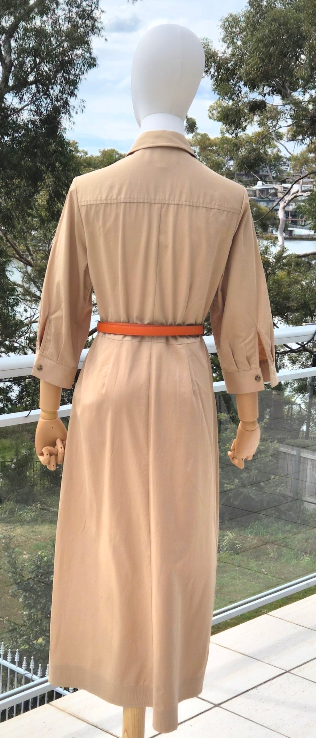 Sportcraft Ditte Shirt Dress in Beige Size 8