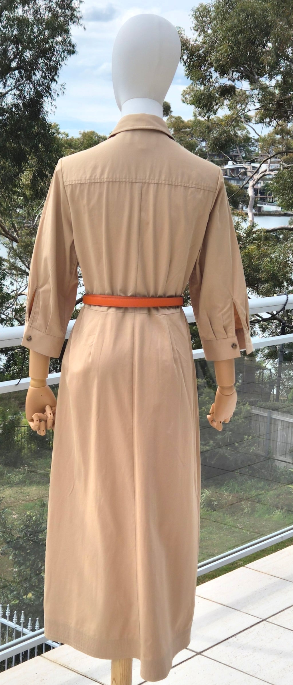 Sportcraft Ditte Shirt Dress in Beige Size 8