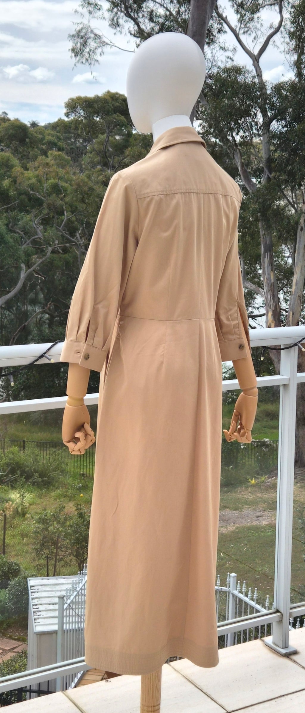 Sportcraft Ditte Shirt Dress in Beige Size 8