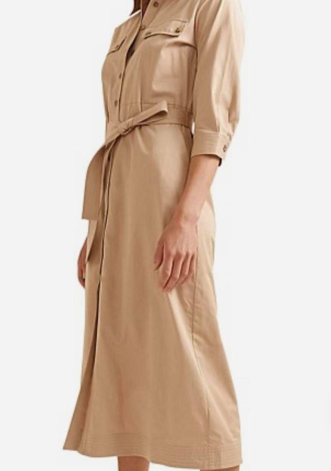 Sportcraft Ditte Shirt Dress in Beige Size 8
