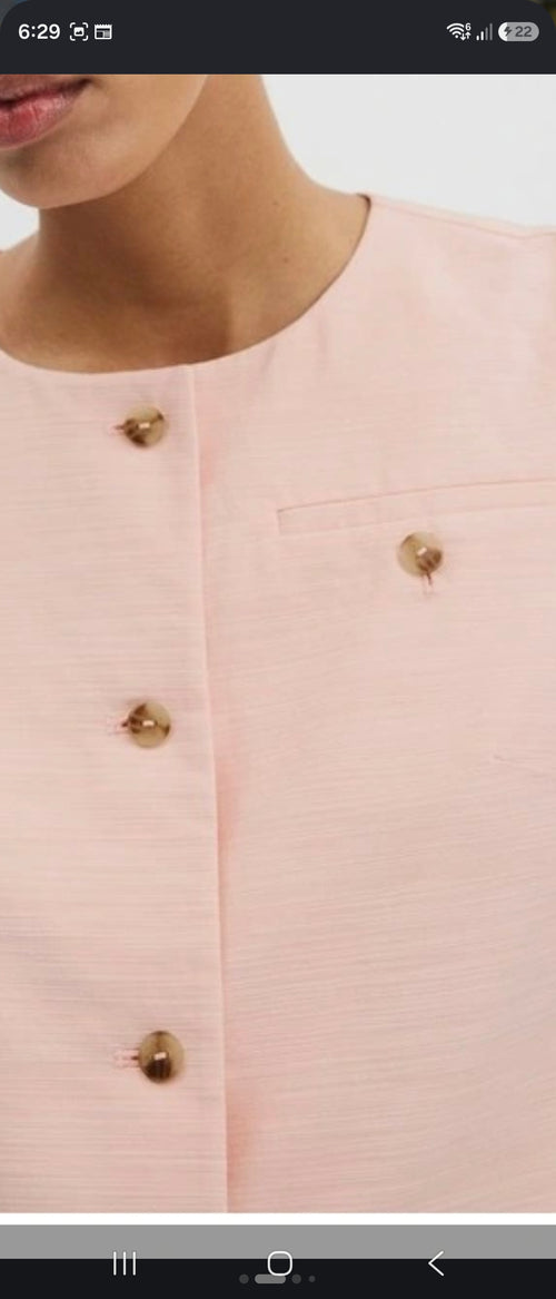 Country Road Textured Guava Top and shirt Set - Size 8