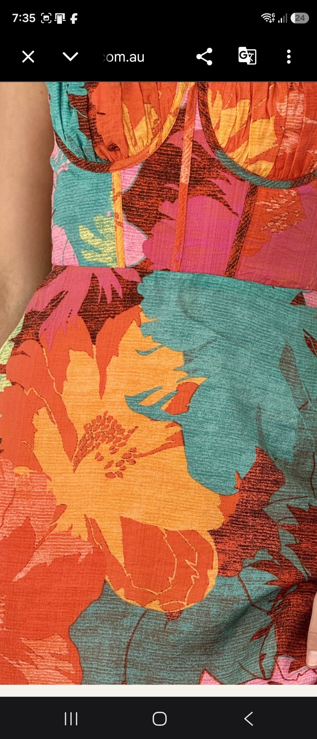 Rahima Maxi in Orange Floral Dress by Billy J - Size S