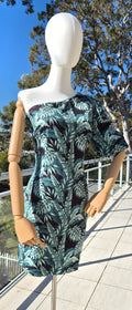 Tropical Botanical Print one-shoulder- Size 10