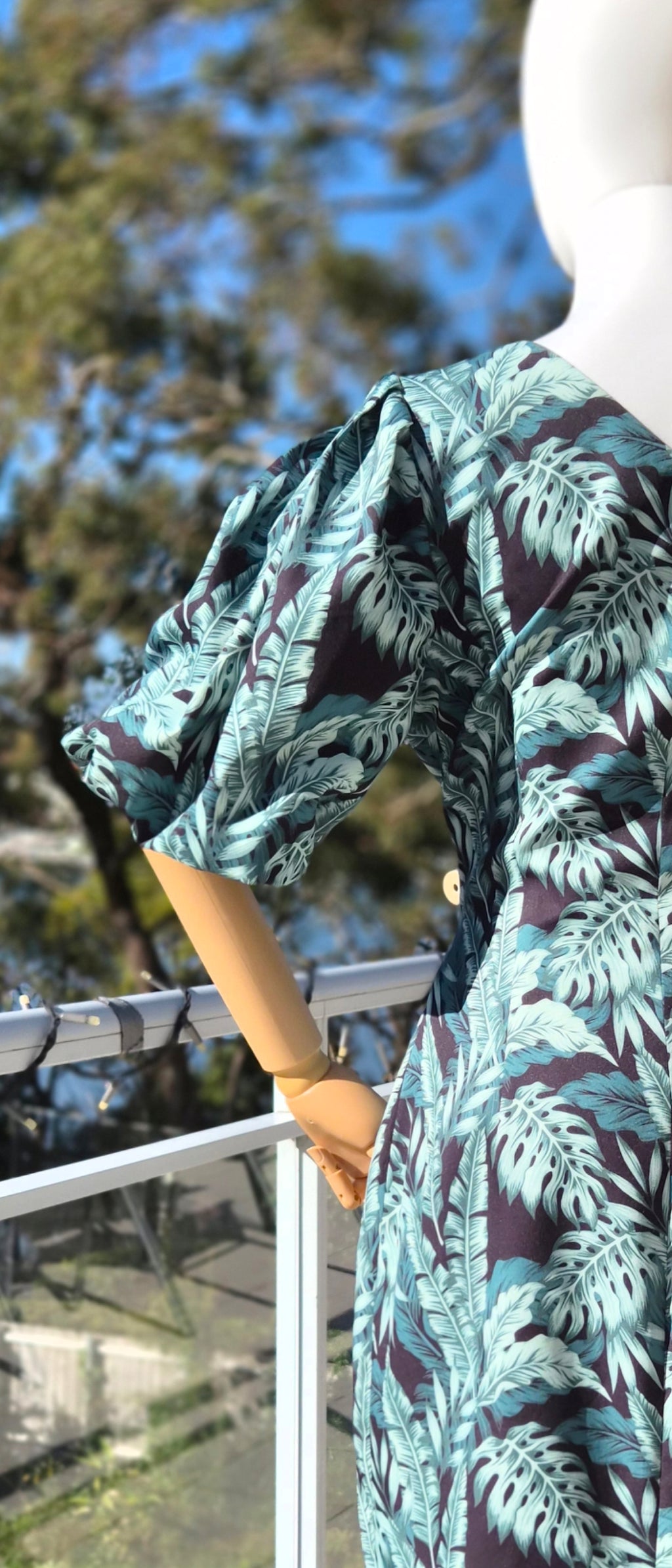 Tropical Botanical Print one-shoulder- Size 10